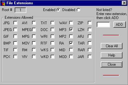 Acceptable extensions Preview